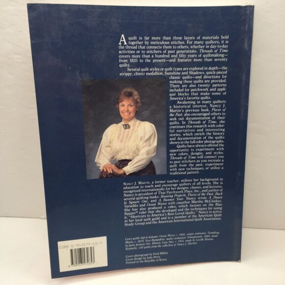 That Patchwork Place 1990 Threads of Time Nancy J Martin Quilt Book Patterns - Picture 11 of 12